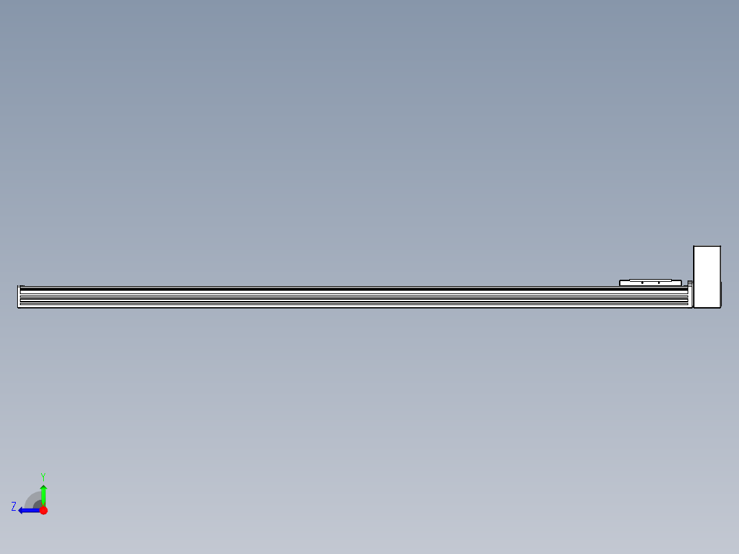 同步带全封闭直线模组TPA-HCB-110D-90-L1400-LU-Y-P40-N3右视图