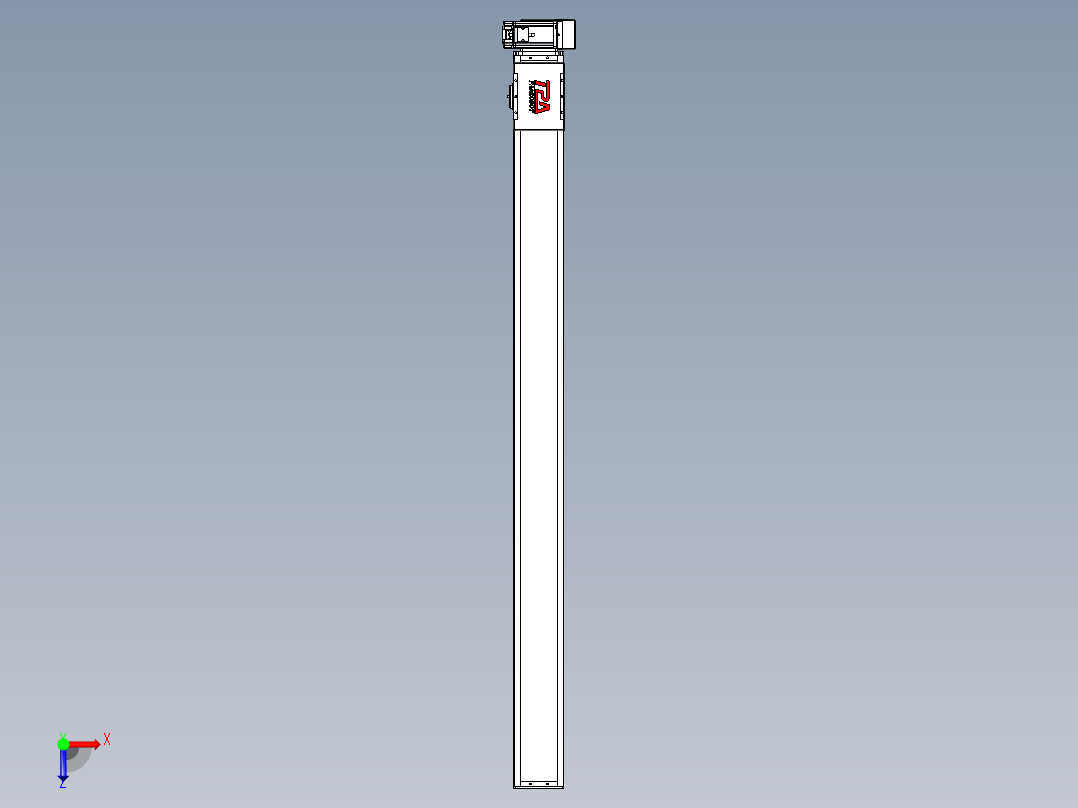 同步带全封闭直线模组TPA-HCB-110D-90-L1400-LU-Y-P40-N3俯视图