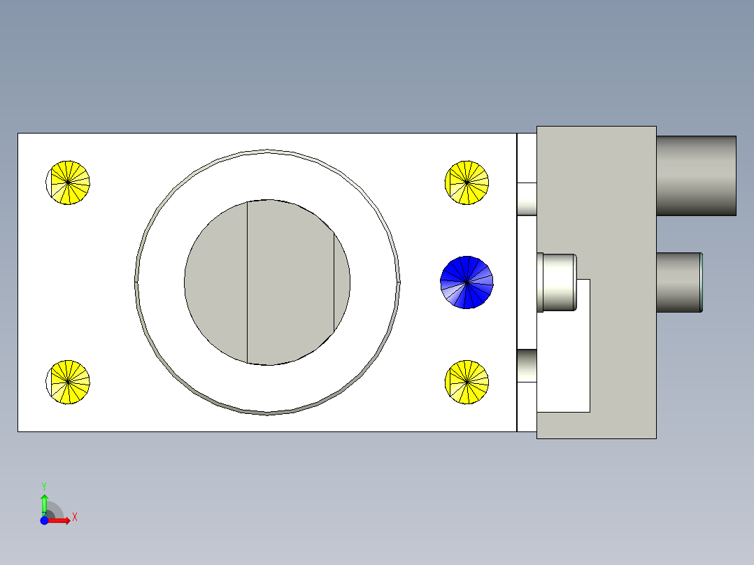德克斯TUNKERS气缸数模SZK_40x40_A12_T12_TUENKERS前视图