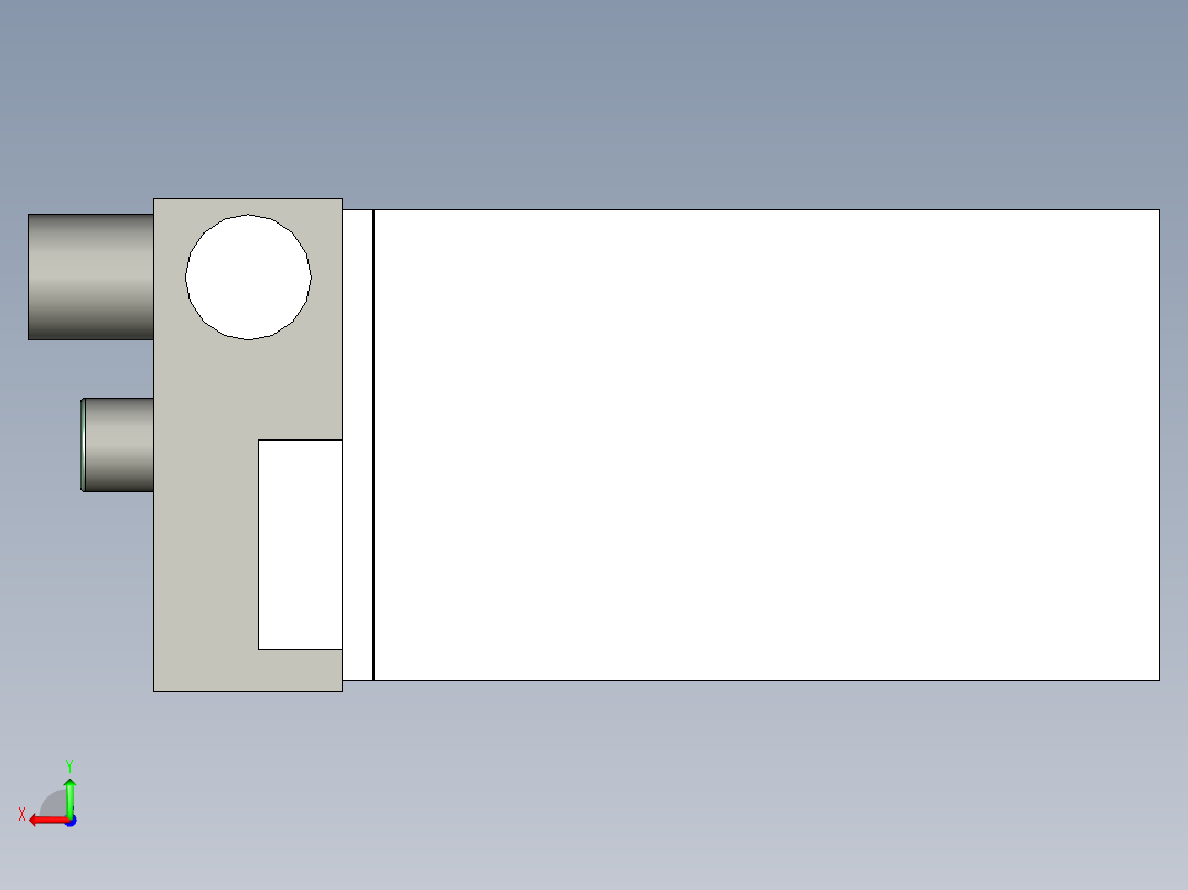 德克斯TUNKERS气缸数模SZK_40x40_A12_T12_TUENKERS后视图