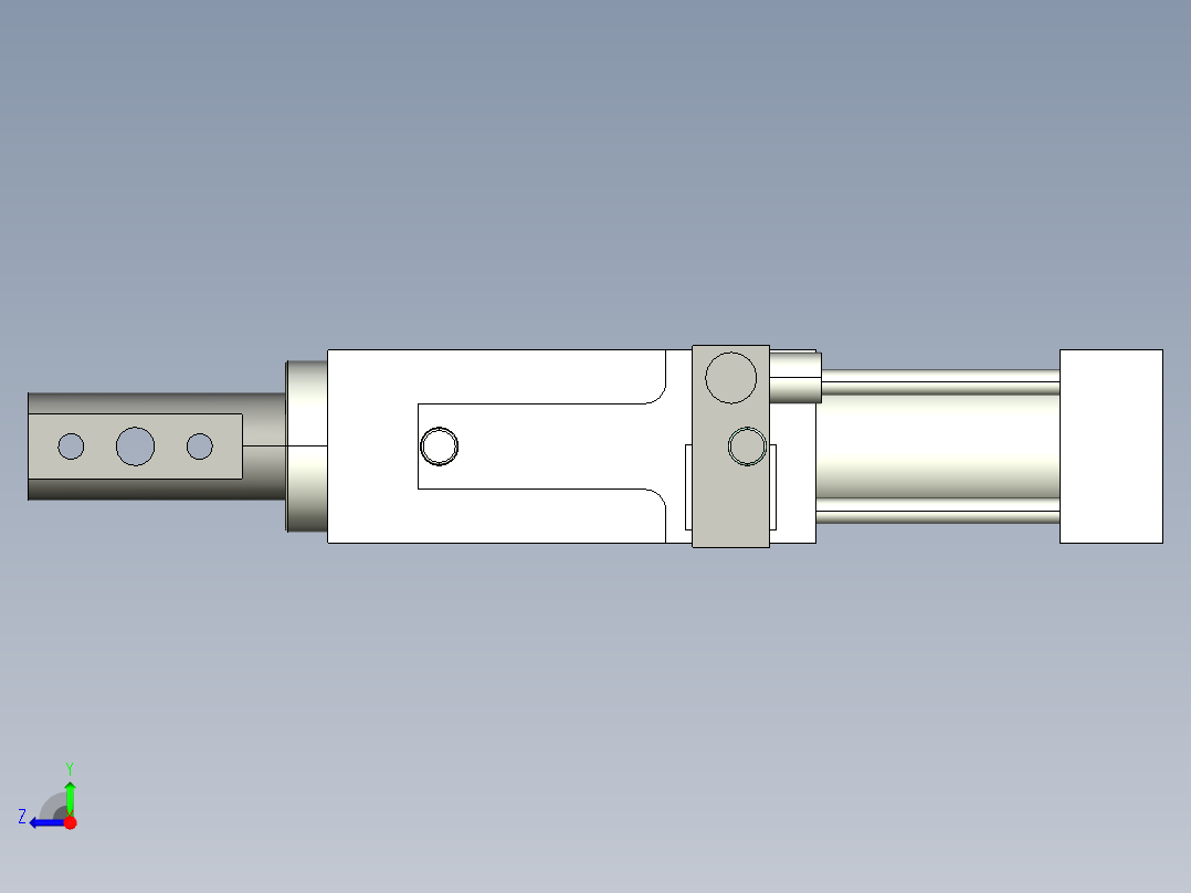 德克斯TUNKERS气缸数模SZK_40x40_A12_T12_TUENKERS右视图