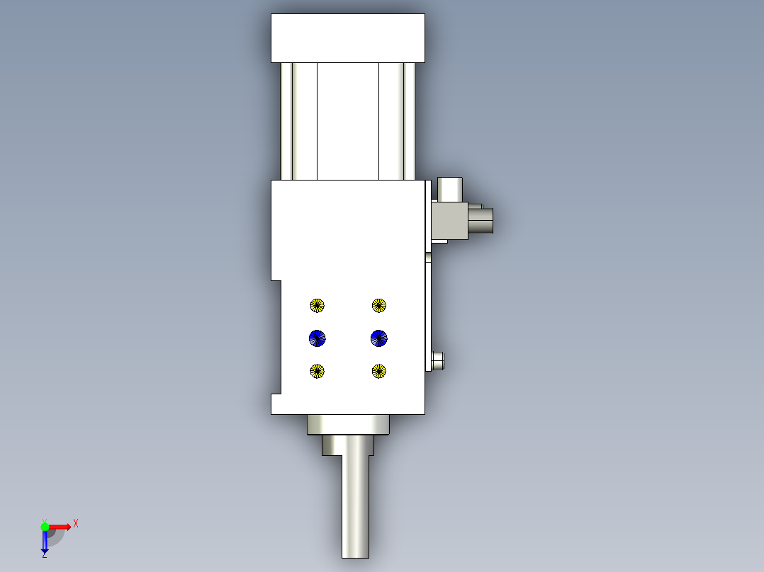 德克斯TUNKERS气缸数模SZK_40x40_A12_T12_TUENKERS俯视图