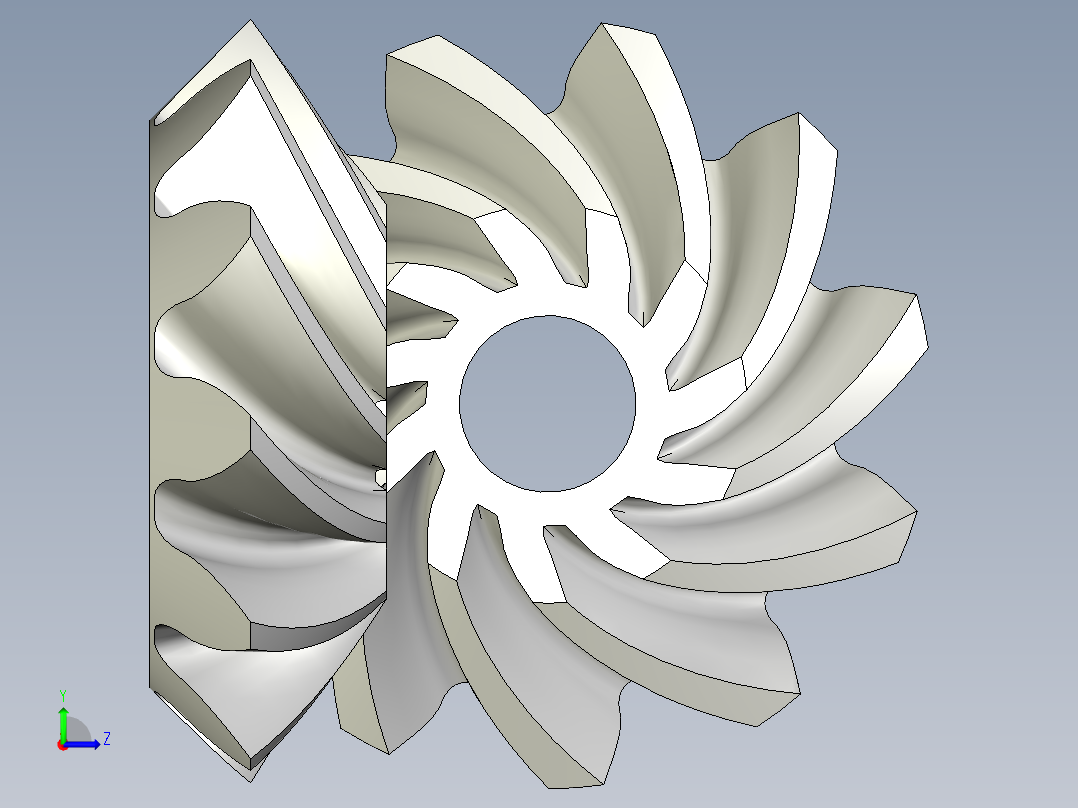 齿轮啮合 (100)左视图