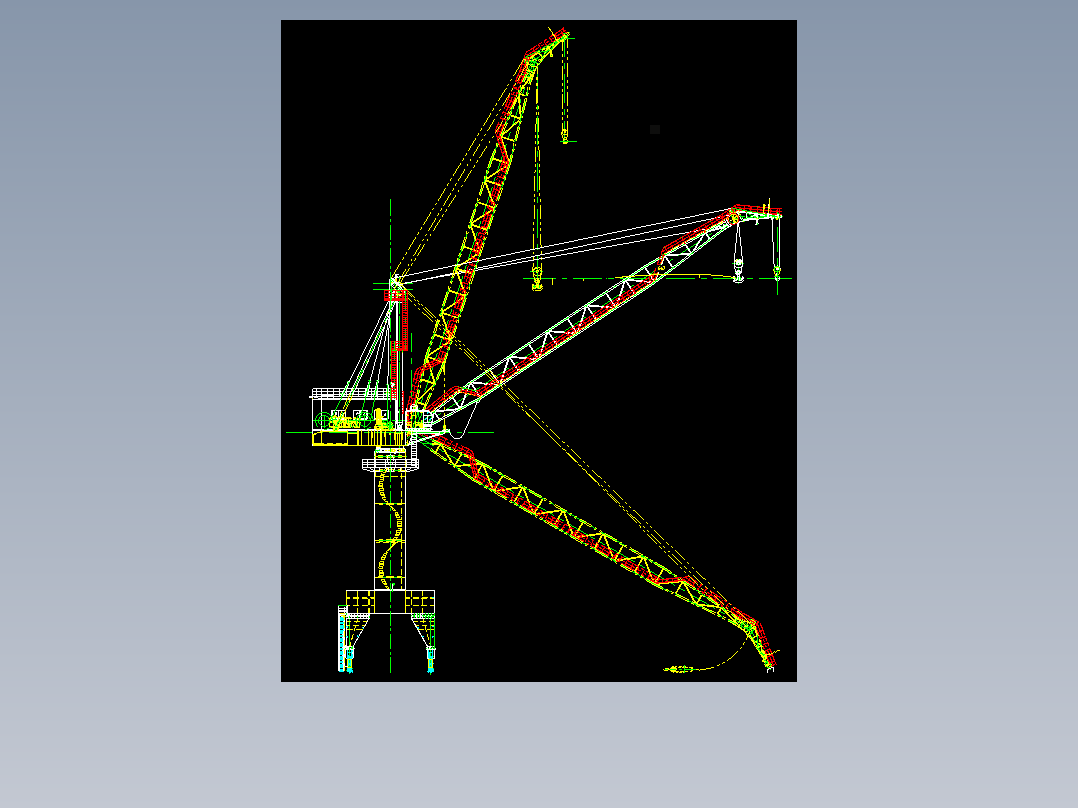 100吨<span style='color: red'>门</span><span style='color: red'>座</span>起重机外形位置图