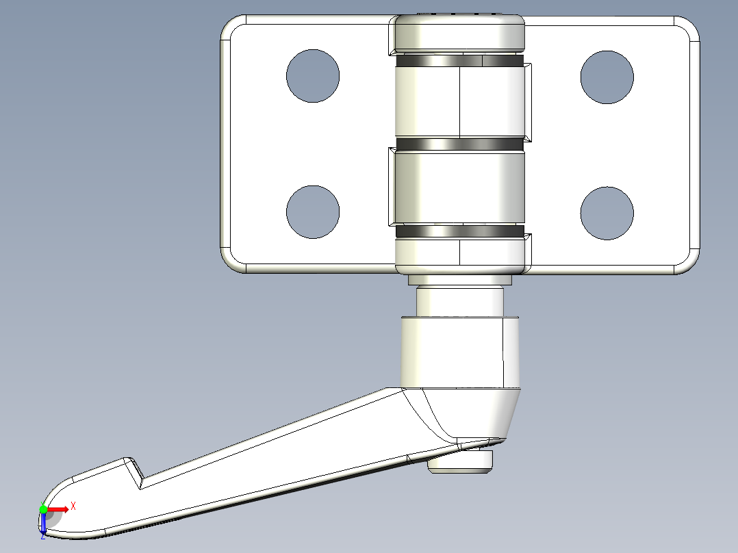 型材-KJN 40X40 DIE-CAST COMBI HINGE WITH LOCKING LEVER 095ZF4040F00S俯视图