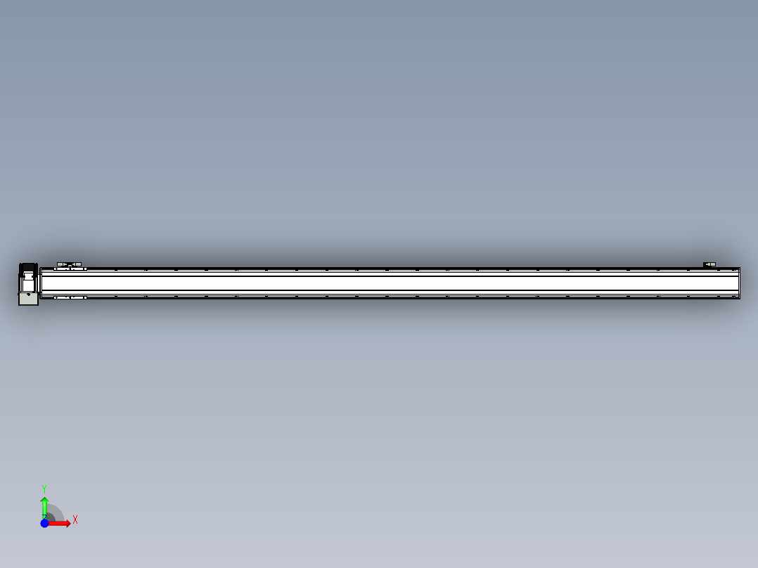 同步带滑台-半封闭B10H-L45-S2100-LU-P40-D3前视图