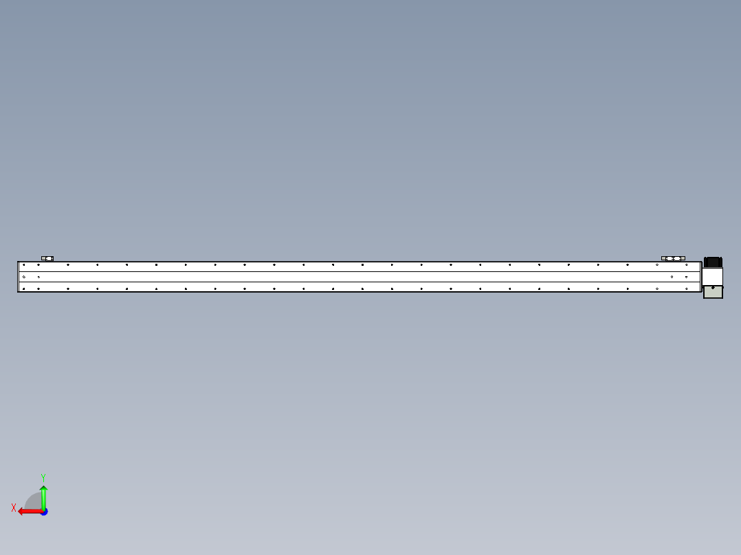 同步带滑台-半封闭B10H-L45-S2100-LU-P40-D3后视图