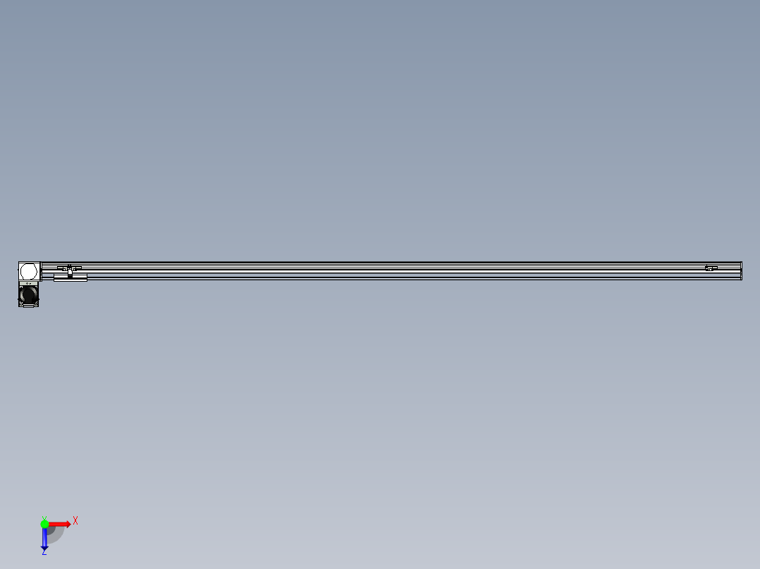 同步带滑台-半封闭B10H-L45-S2100-LU-P40-D3俯视图