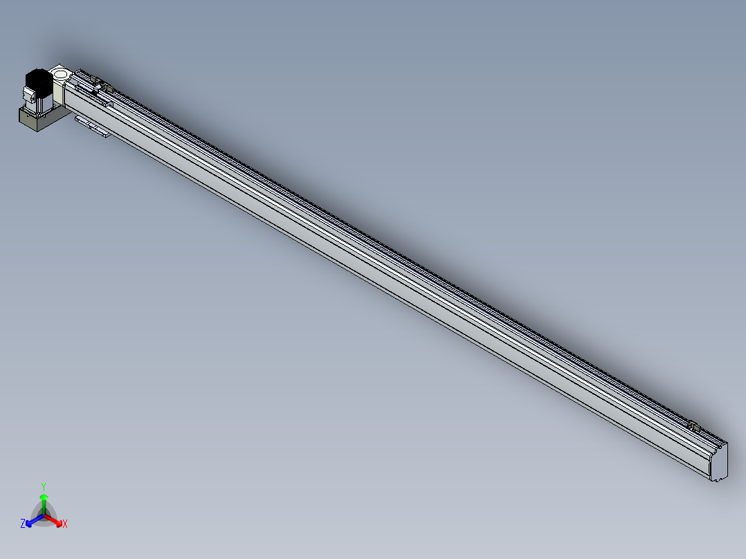 同步带滑台-半封闭B10H-L45-S2100-LU-P40-D3正等轴测图