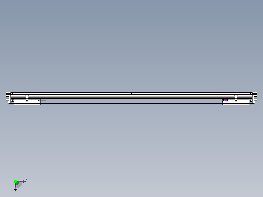 威洛博VL系列直线电机模组-2VL22H3-S1400俯视图
