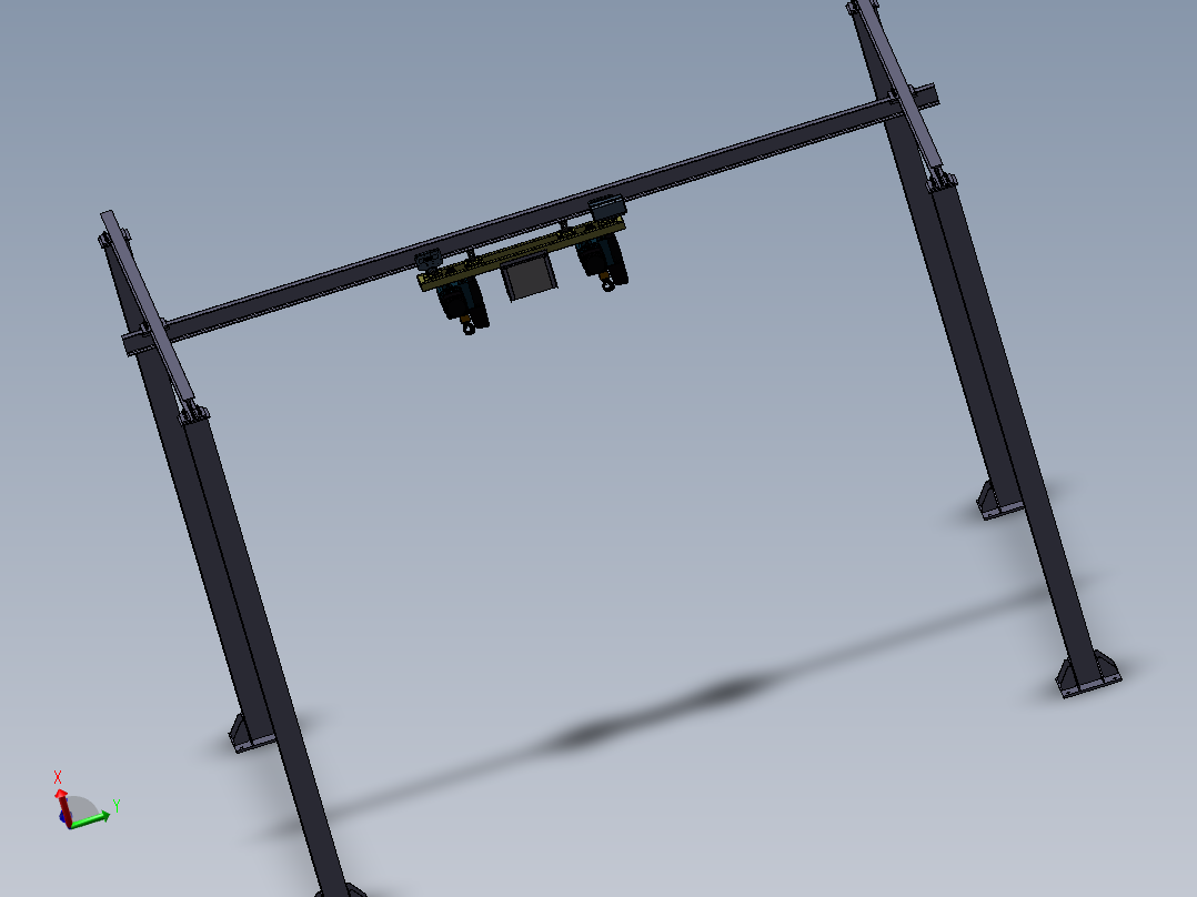 电动行走双钩葫芦含三维+CAD