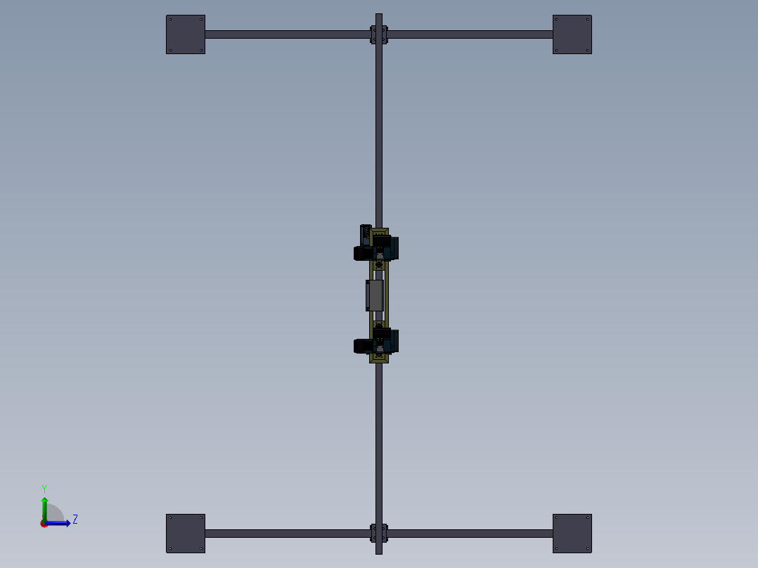 电动行走双钩葫芦含三维+CAD左视图