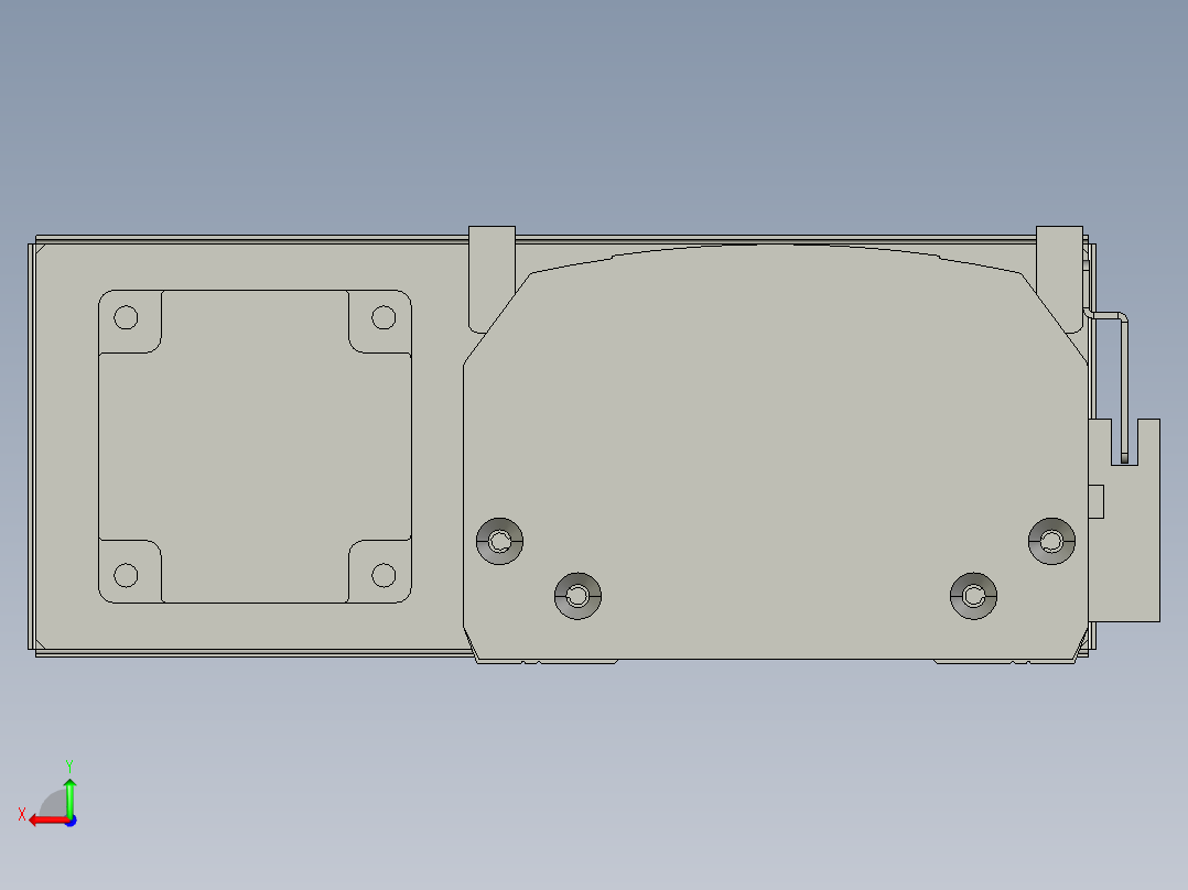 直线模组WG-LHA12-S500-L设计图纸后视图