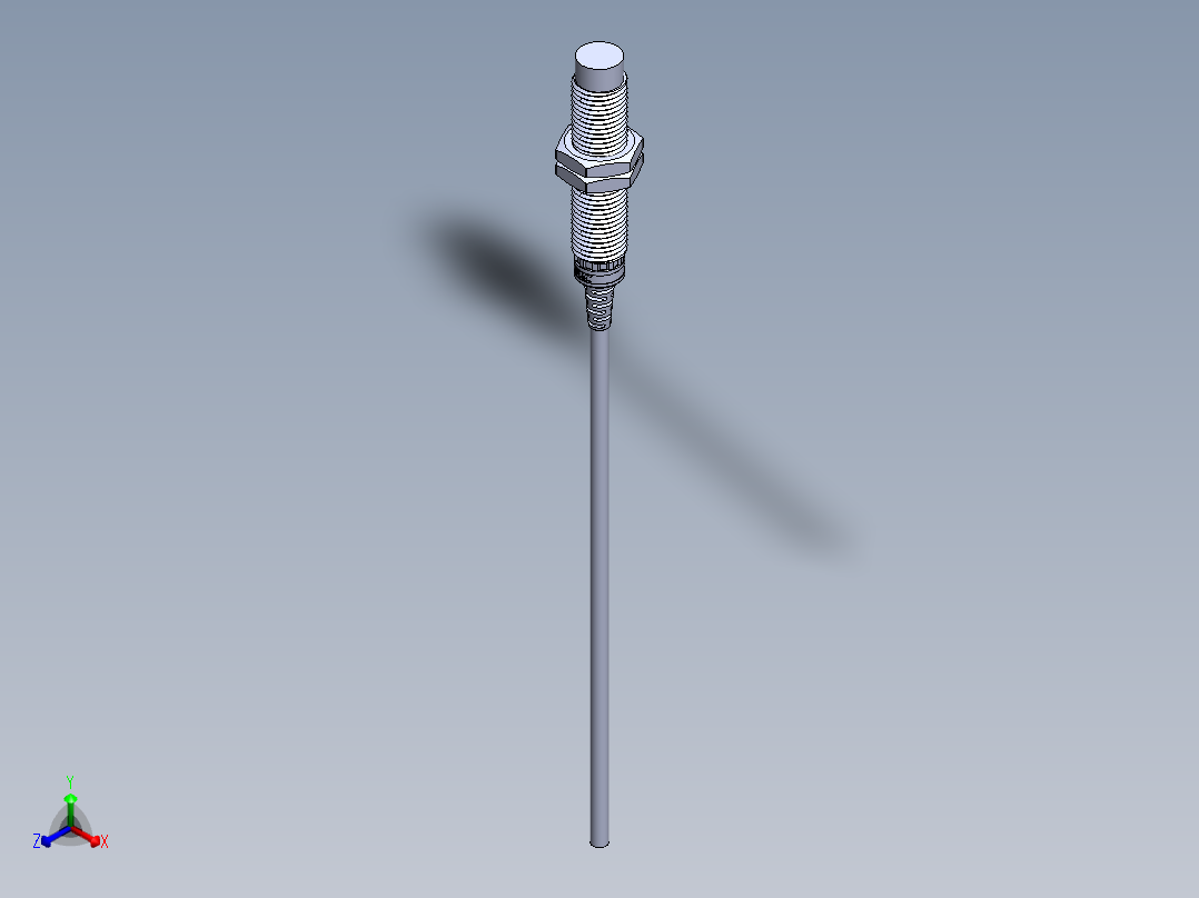 接近开关F3C-12KN04-N 电感式非屏蔽，检测距离4mm正等轴测图