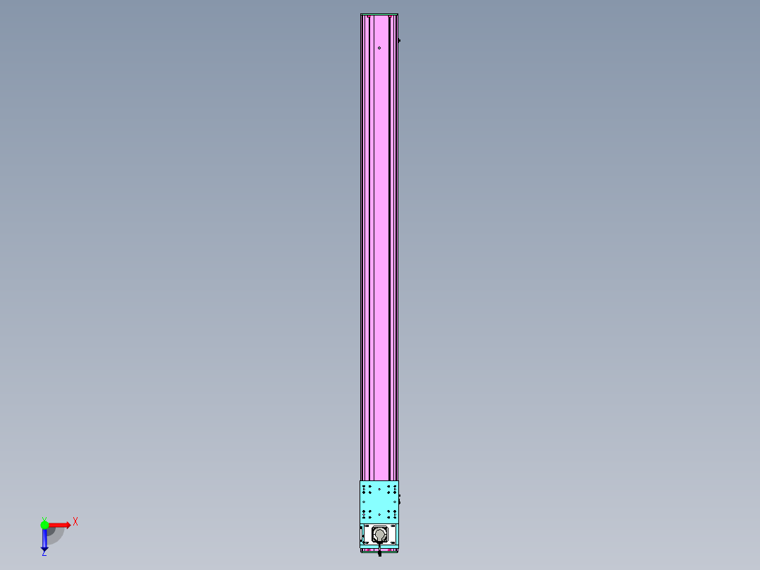 东锦齿条传动DH210G-L167-S2600-BU-减速机+P750W俯视图