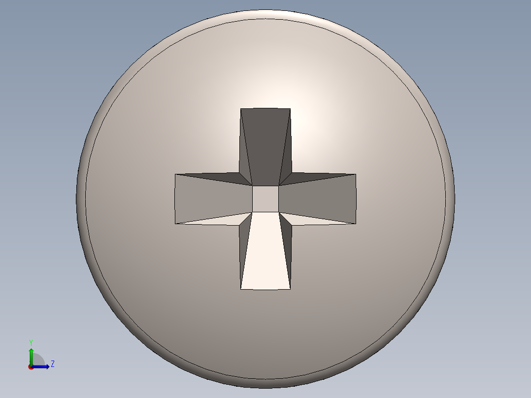 螺丝 M2.5 十字盘头-M2.5 x 20 Screw head.SLDPRT左视图