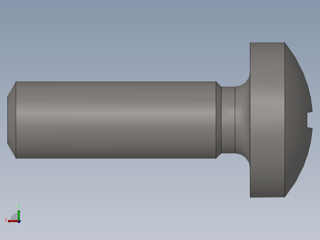 GB／T818-2000十字槽盘头螺钉M4×14后视图