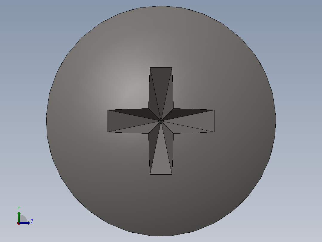 GB／T818-2000十字槽盘头螺钉M4×14左视图