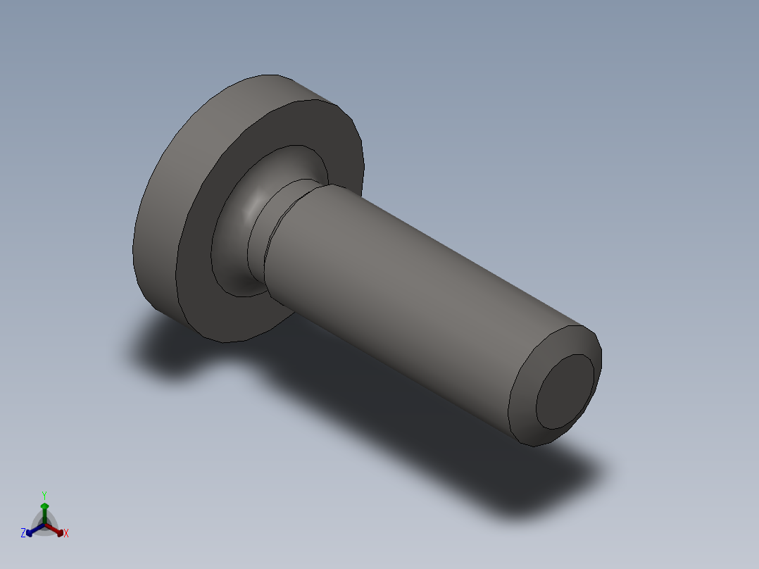 GB／T818-2000十字槽盘头螺钉M4×14正等轴测图