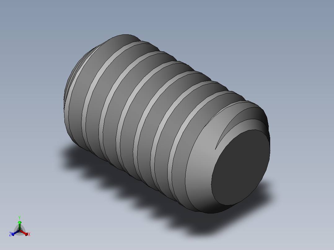 DIN 913-ISO 4026 固定螺钉-M1.8 L=3.SLDPRT正等轴测图