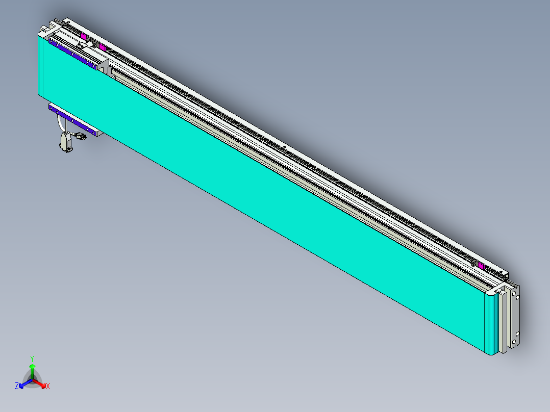 威洛博VL系列直线电机模组-VL17E2-S1250正等轴测图