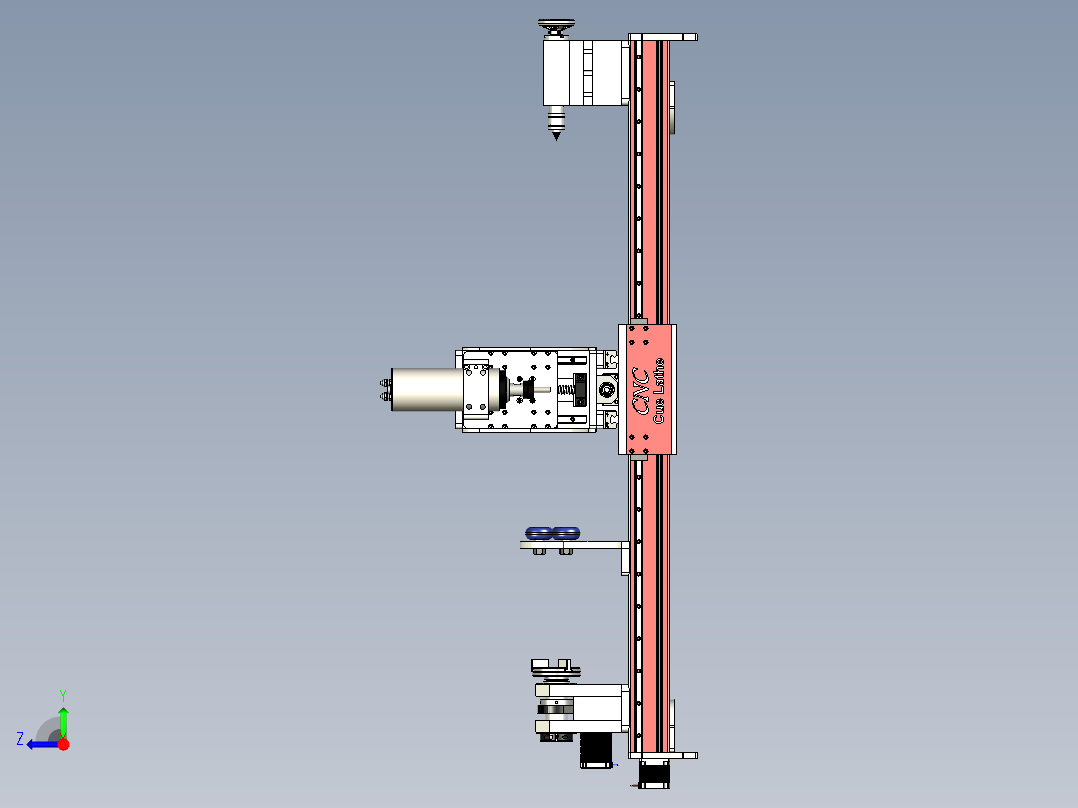 CNC CUE立式机床step格式右视图