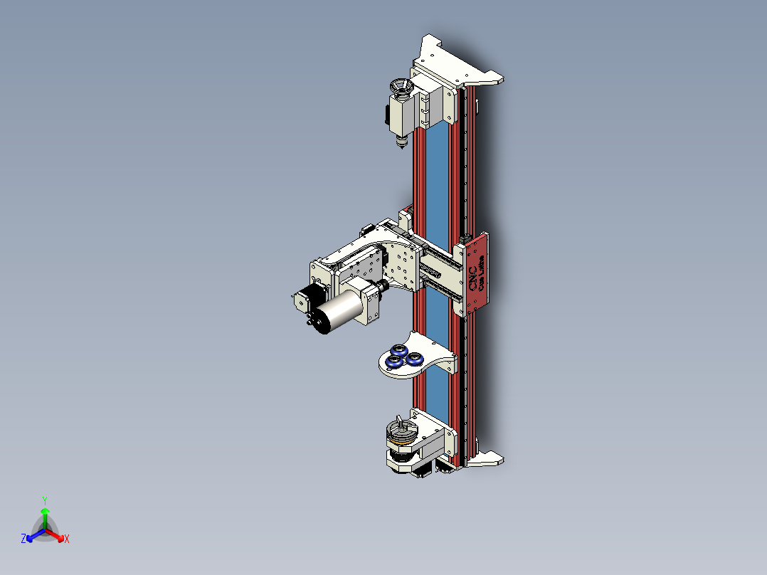 CNC CUE立式机床step格式正等轴测图