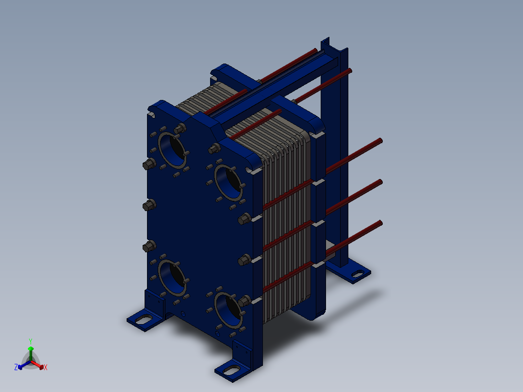 MGS-16板式换热片正等轴测图