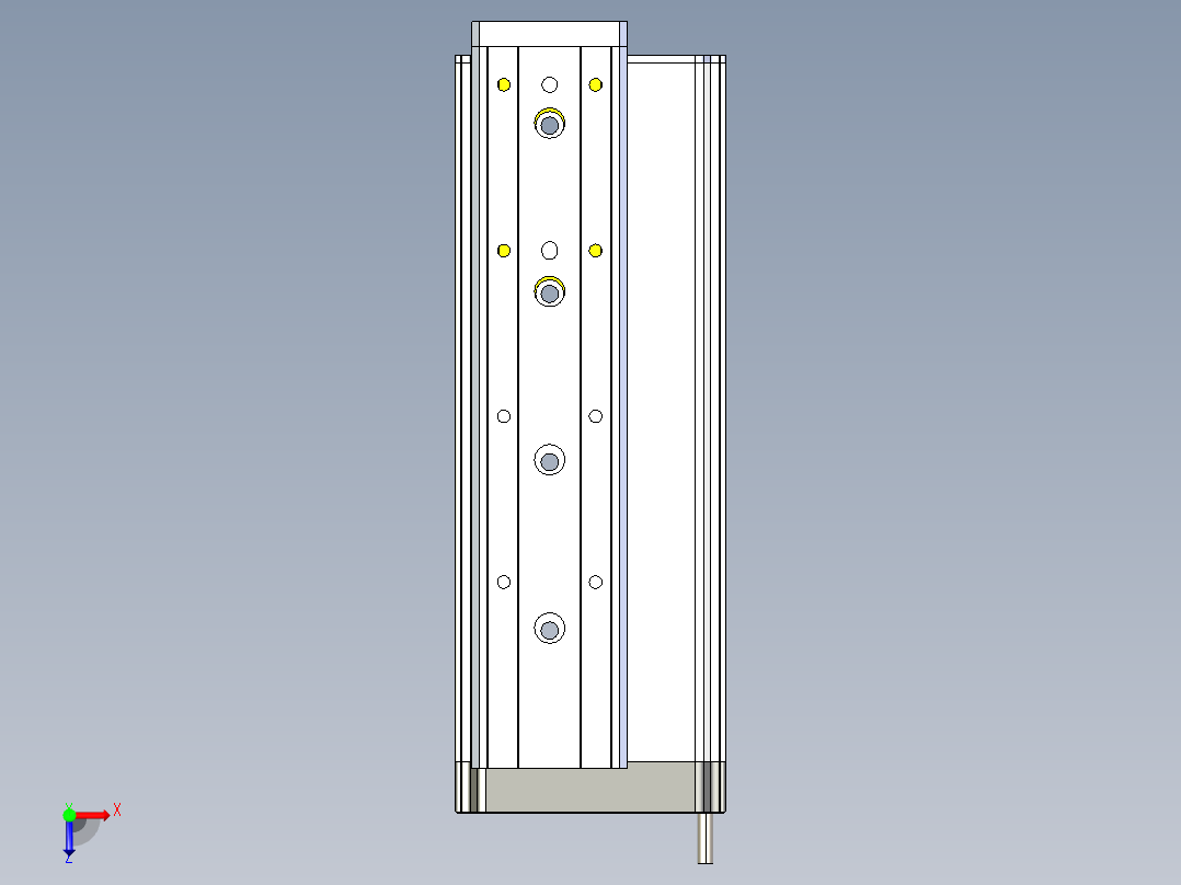 威洛博小滑台-LES25-L8-S150-BL俯视图