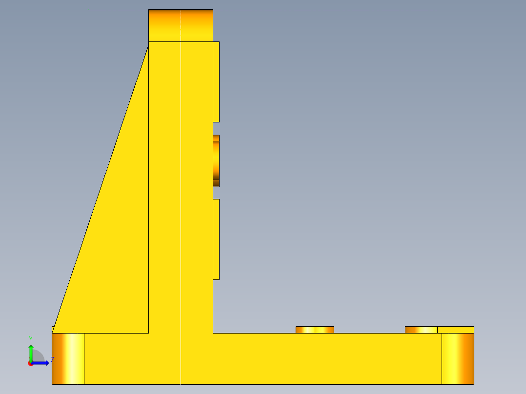支座钻孔夹具（CAD图+UG三维）左视图