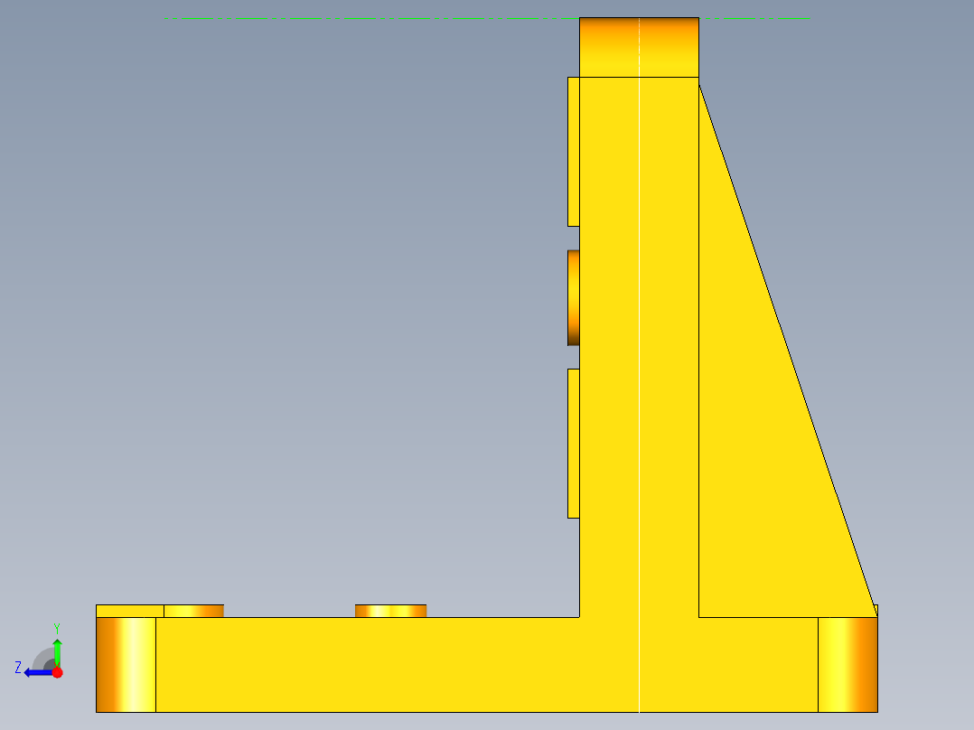支座钻孔夹具（CAD图+UG三维）右视图