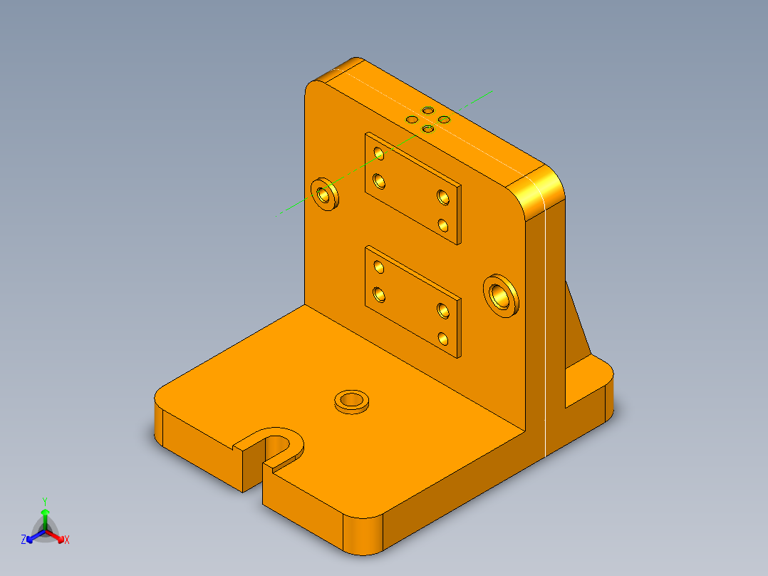 支座钻孔夹具（CAD图+UG三维）正等轴测图