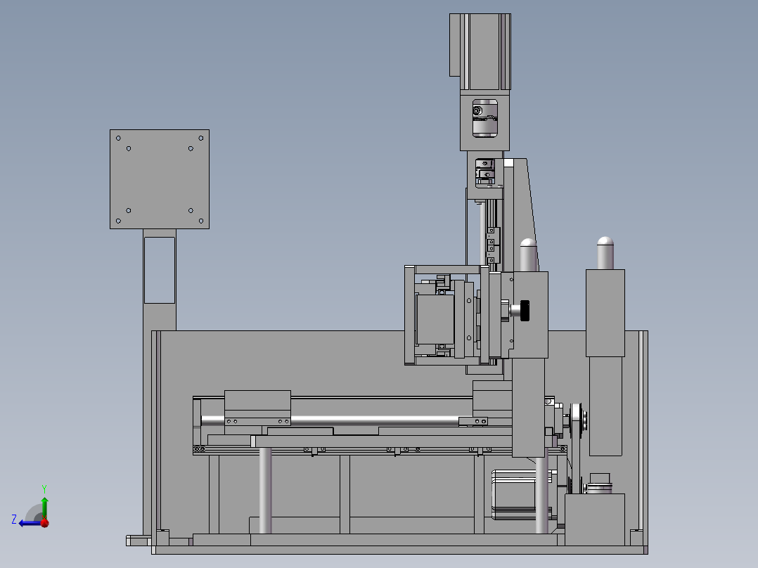 单轴喷码机右视图