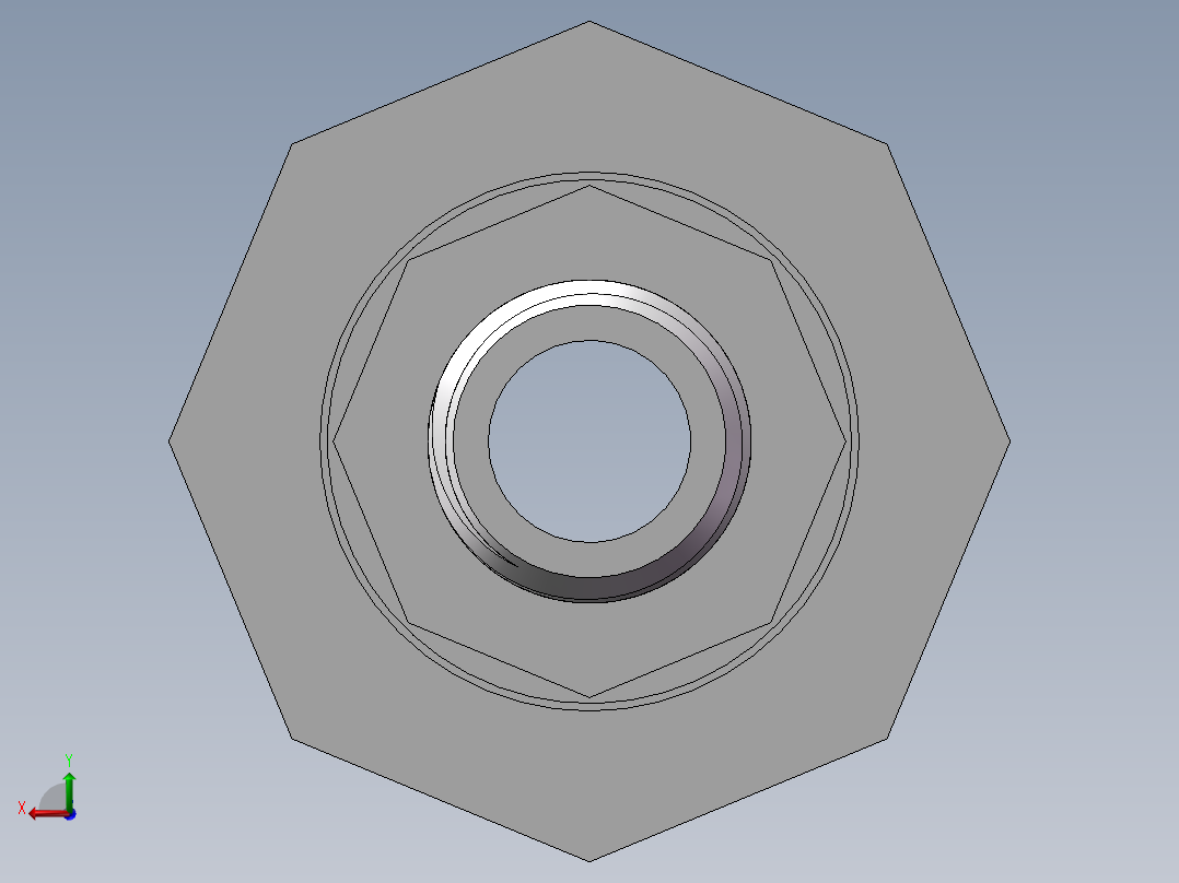 活接-等径内外丝直通 DN8后视图