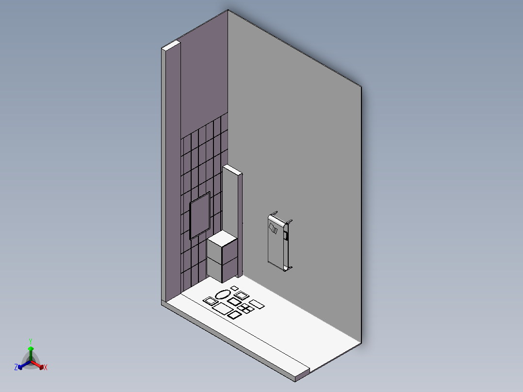 大厅_起居室正等轴测图