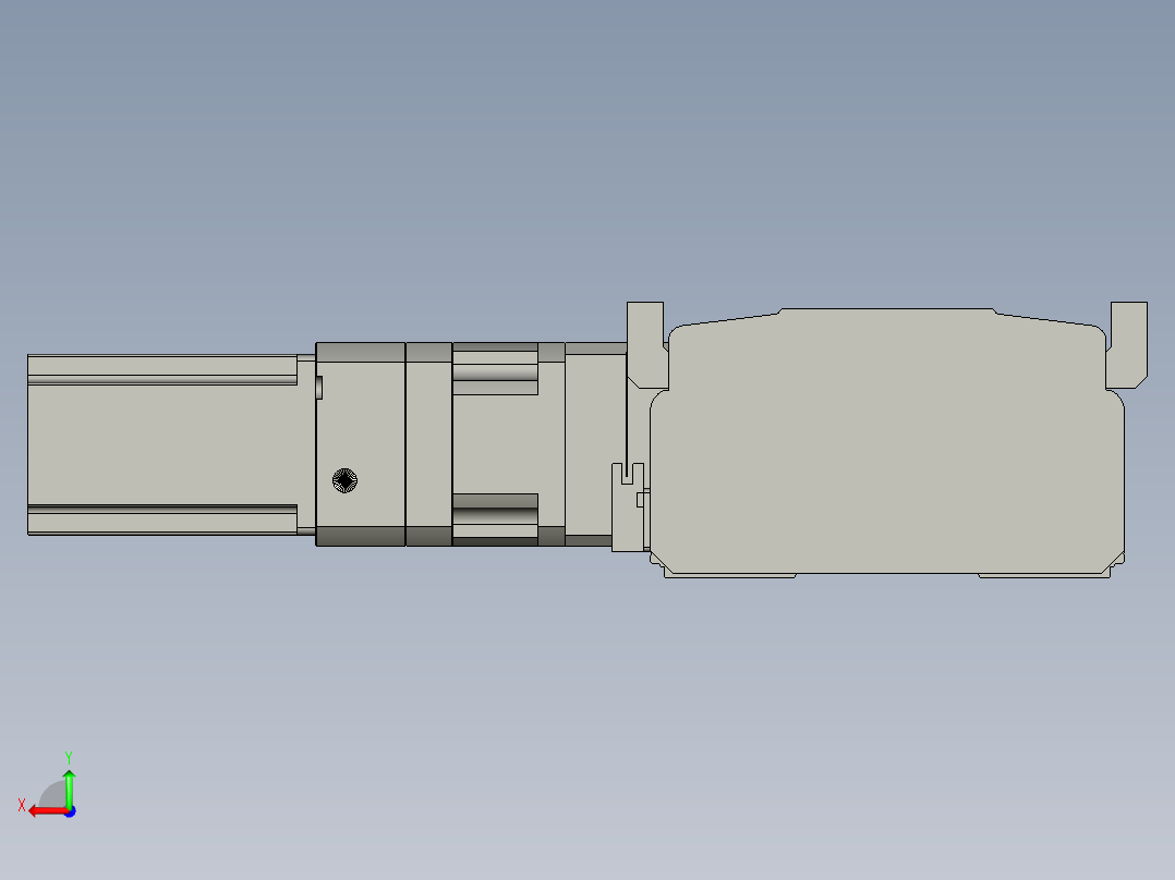 直线模组LHB21-L40-S1650-L(B)设计图纸后视图