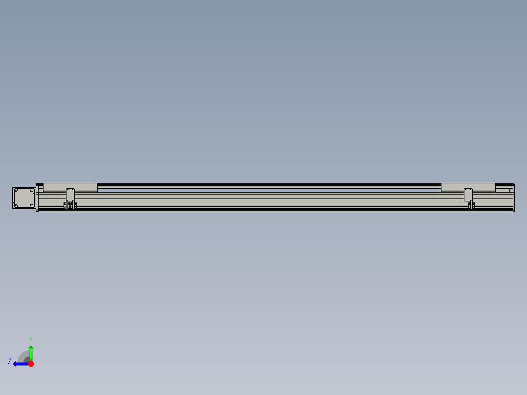 直线模组LHB21-L40-S1650-L(B)设计图纸右视图