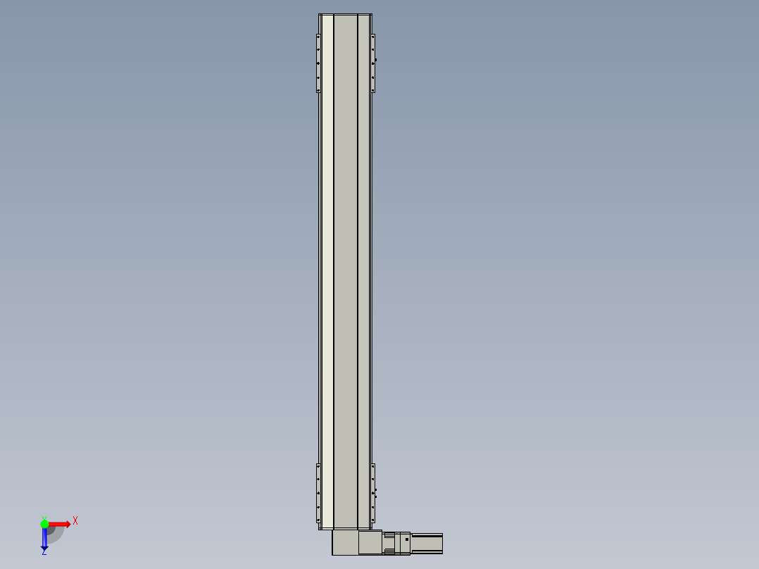 直线模组LHB21-L40-S1650-L(B)设计图纸俯视图