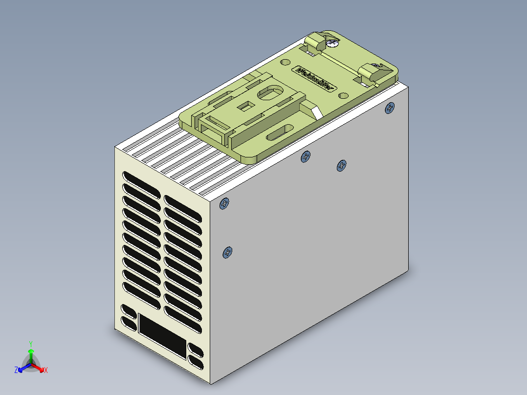 电源240瓦24伏10A正等轴测图