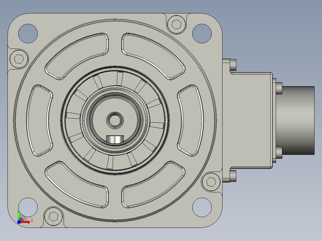 电机MS6S-100TL30BZ2-21P0.STEP前视图