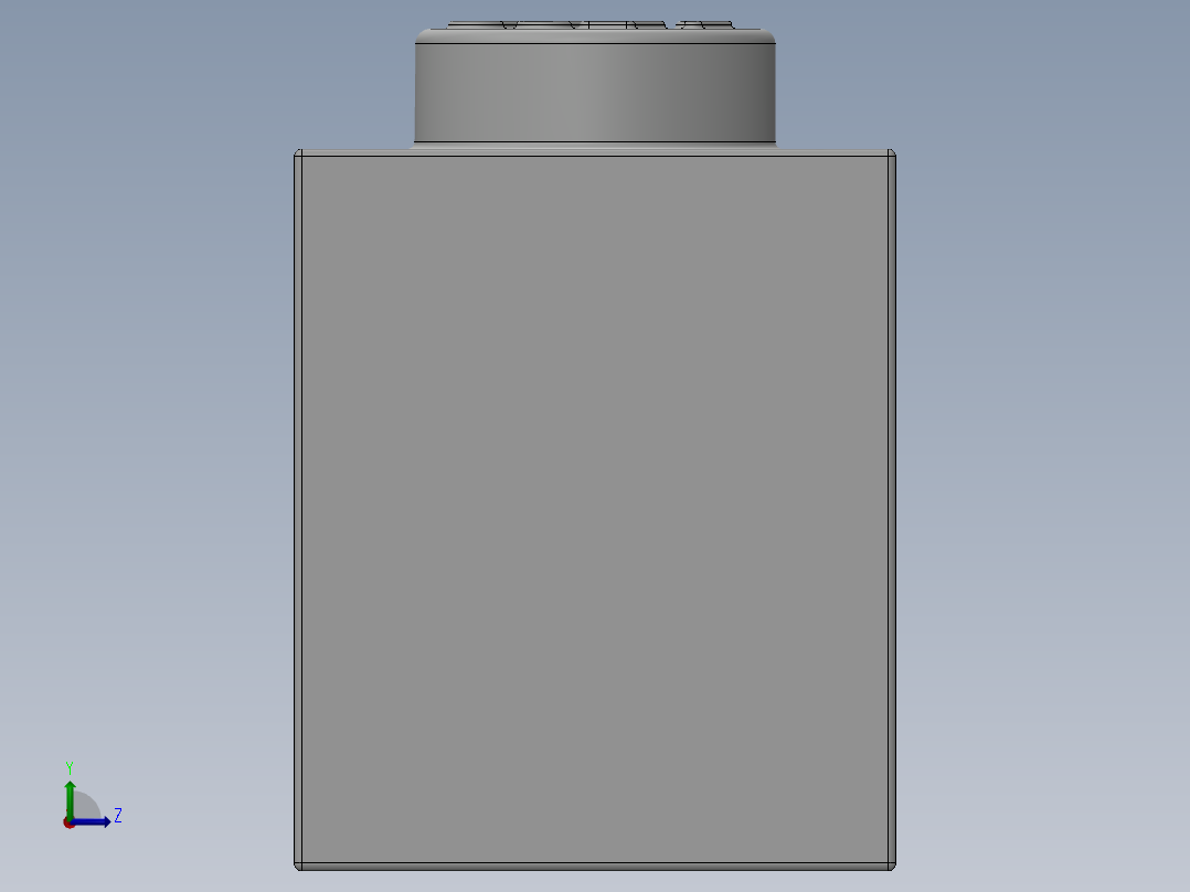 乐高套装 4421基本积木-301001 White Brick 1 x 4.SLDPRT左视图