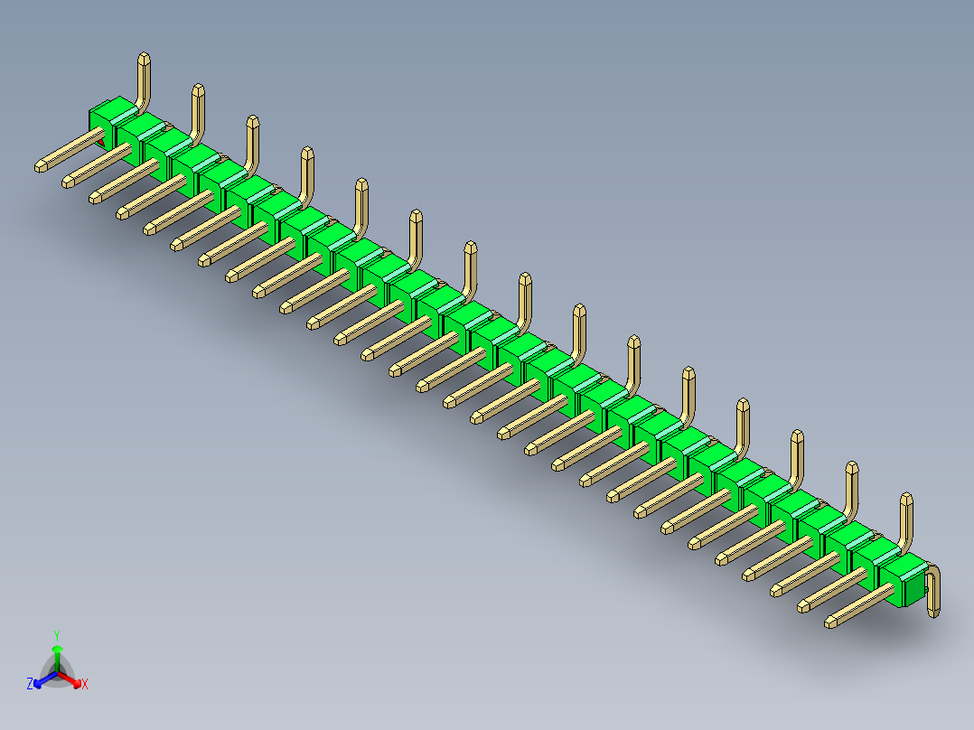 彩色公排针 100mil 2.54mm 系列-DS1022_green_30p_100mil_Type_SMT_R1_rev1.0