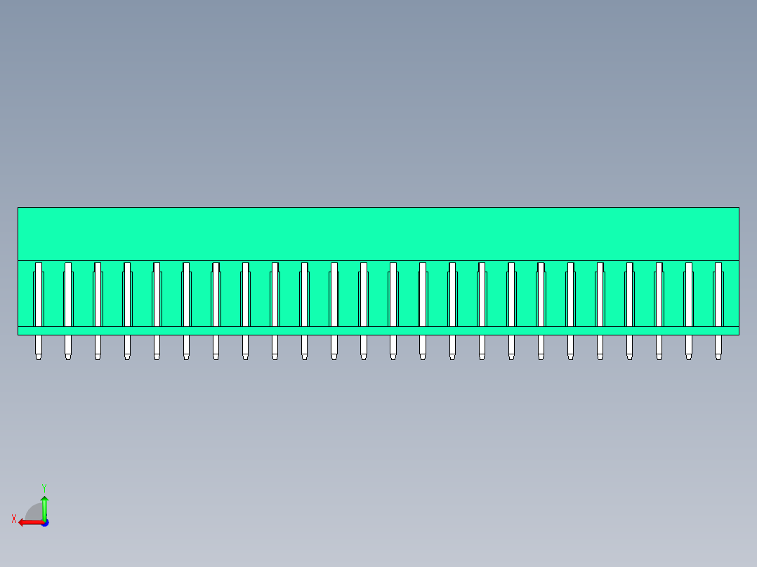 DEGSON 2EDG 系列 5.08mm 可插拔接线端子组-2EDGVH-5.08-48P-14-00AH后视图