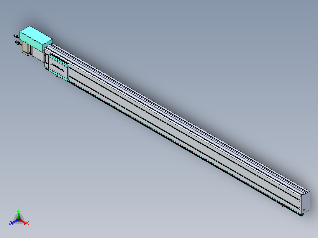威洛博VBC同步带传动一无尘环境VBC14-L45-S1900-BR-ZP75-C3正等轴测图