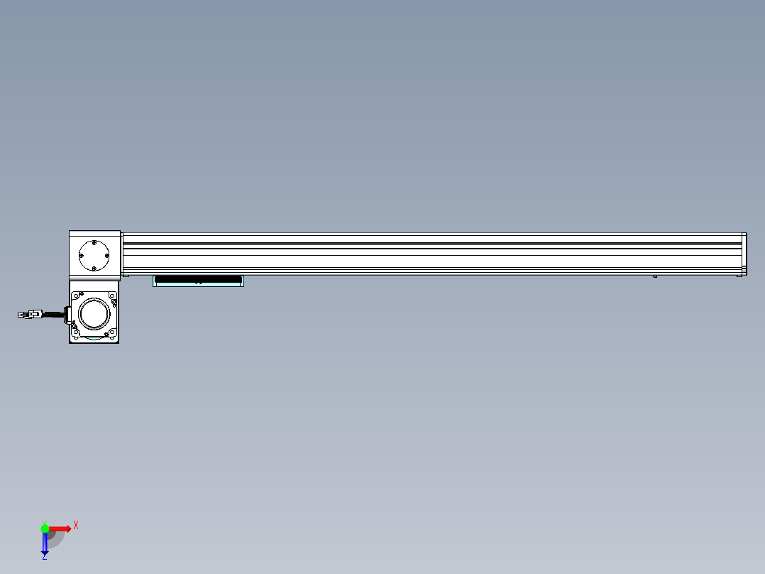 威洛博VBC同步带传动一无尘环境VBC14-L45-S800-BLU-ZP75-C3俯视图