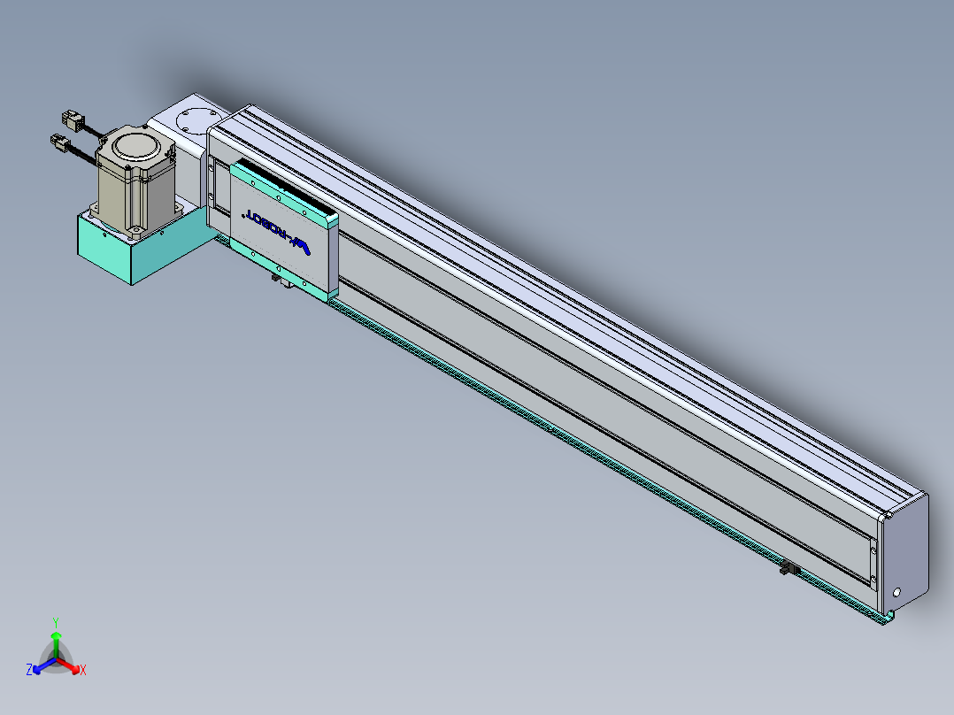 威洛博VBC同步带传动一无尘环境VBC14-L45-S800-BLU-ZP75-C3正等轴测图
