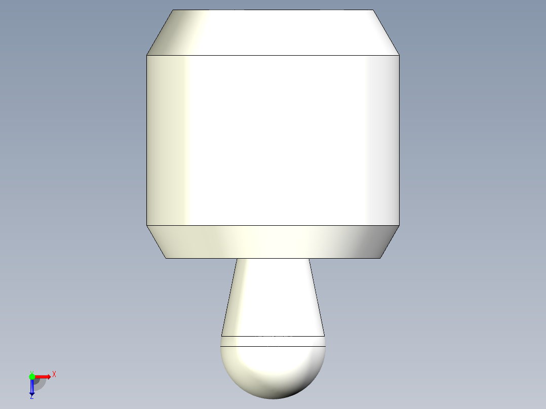 側向式定位柱(塑膠梢B)2215-3D多系列多零件图纸模型俯视图