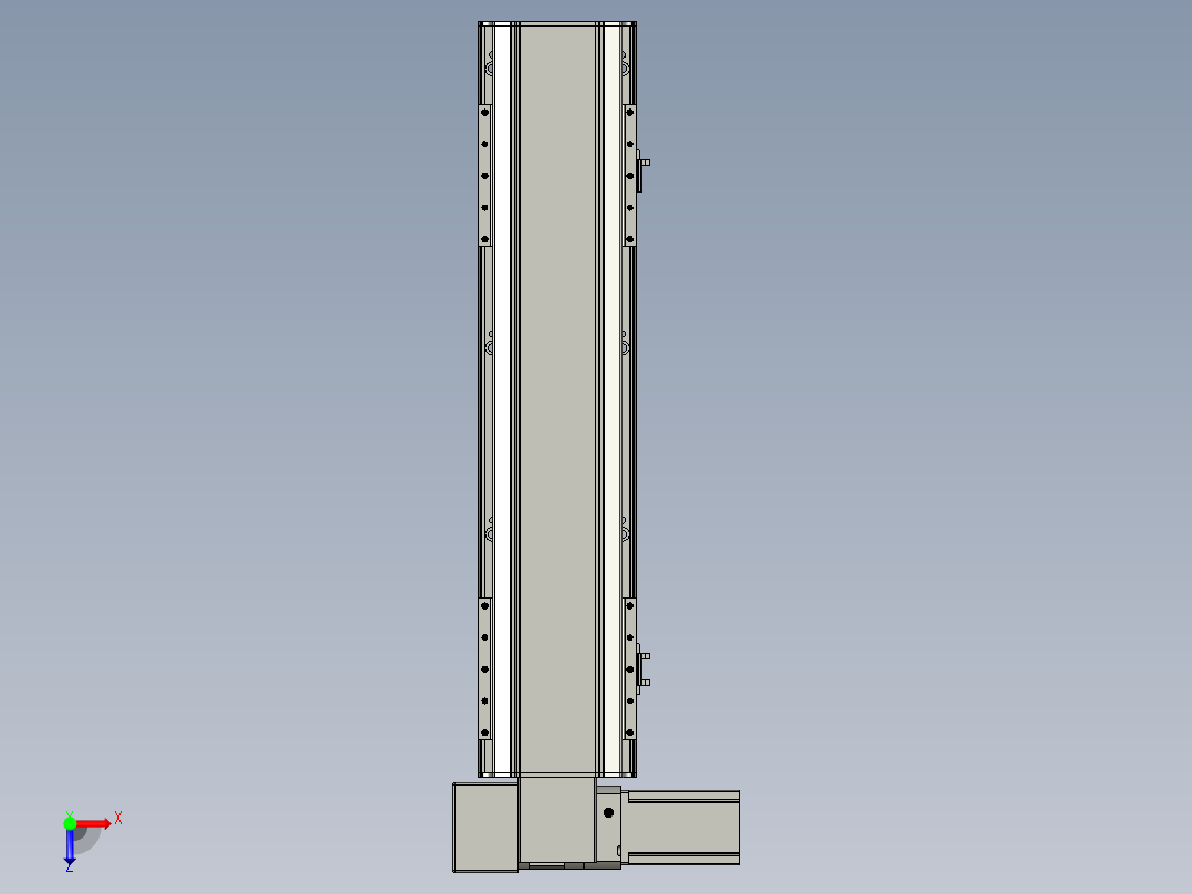 直线模组LHB17-L40-S500-LD设计图纸俯视图