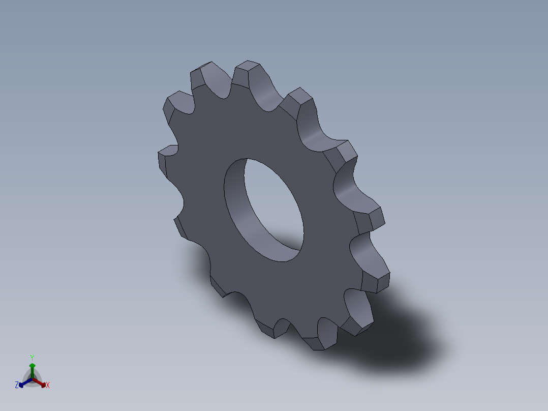 张紧轮正等轴测图