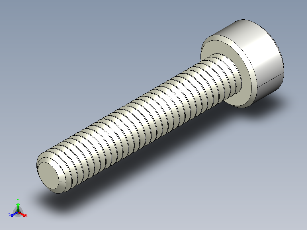 M4 x 0.7mm Thread 22mm LONG SOCKET HEAD CAP SCREW.IGS